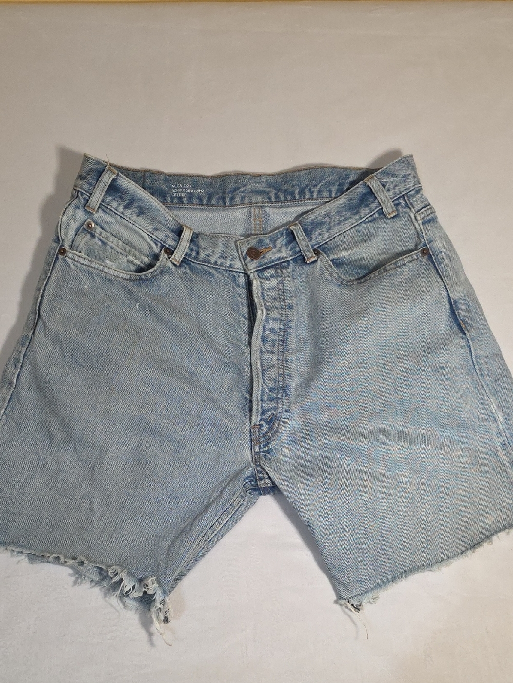 Celine Light Blue Denim Jean Shorts